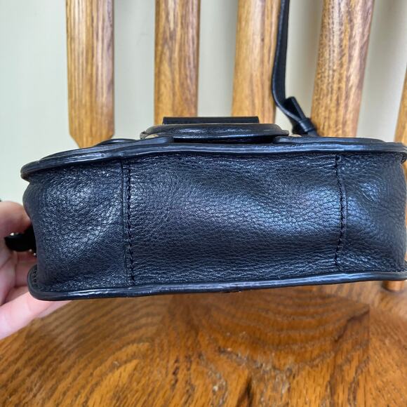 Radley London Small Crossbody Bag w Scottie Dog Logo Black Leather Retro - Picture 3 of 16